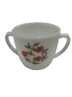 Vintage Fire King Oven Ware Milk Glass Fleurette Floral Sugar Bowl