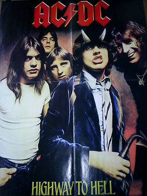 AC/DC HIGHWAY TO HELL - POSTER - 46 cm x 59 cm BON SCOTT HARD ROCK 