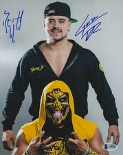 Bestia 666 & Angel Garza Jr Signed 8x10 Photo BAS COA NXT Lucha Libre AAA Auto'd