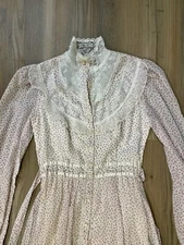 Vintage Mint Condition Gunne Sax By Jessica White Floral Dress