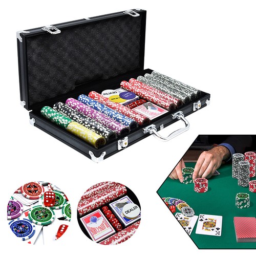 Pokerset Pokerkoffer 500 Chips Poker Set Laser Pokerchips