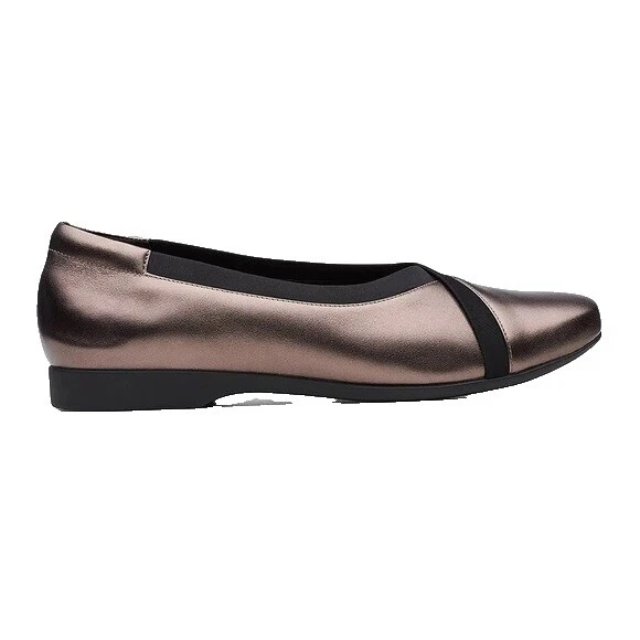 Parte superior de cuero Clarks Ballet Flats para Mujer