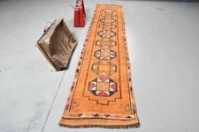 Turkish Rugs, 2.4x12.3 ft Runner Rug, Floor Rugs, Vintage Rug, Moroccan Rugs