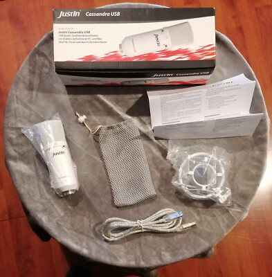 Justin Cassandra USB Studio Großmembranmikrofon weiß