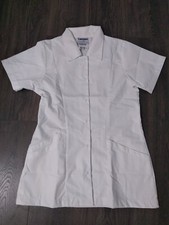 Landau Women's Scrub Jacket White Size Small 3 Front Pockets Sku 21