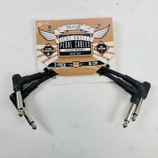 Blucoil Right Angle Patch Cables 2-Pack 16cm  24 AWG Conductor