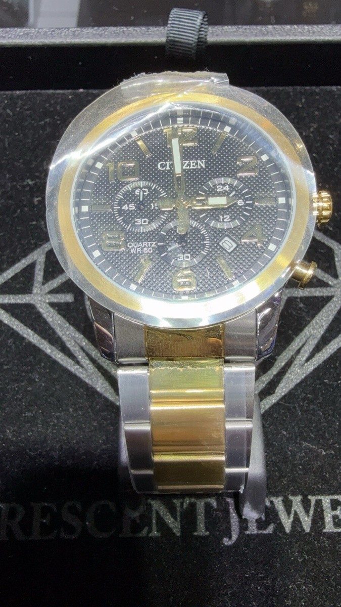 Citizen 2 Tone Watch Analog Black / Gold 0520-S121442 | eBay