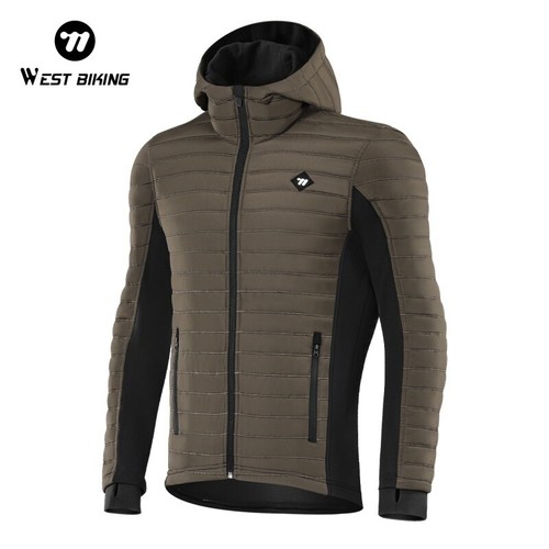 WEST BIKING Winter warme Radjacke Langarm winddicht Mantel Trikot Kapuze - Bild 1 von 32