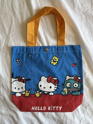 Hello Kitty And Friends Cute Bright Canvas Tote Book Bag Great