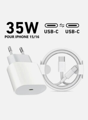 Ladegerät für iPhone 15  16/Pro/Pro Max Adapter C+C Kompatibel Auch Samsung 