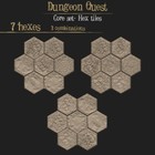 Hex Dungeon Tiles x7 Fantasy tabletop terrain, wargaming 28mm
