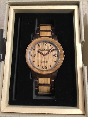Original Grain The Barrel Whiskey Wood Espresso Steel Mens  display picture 3