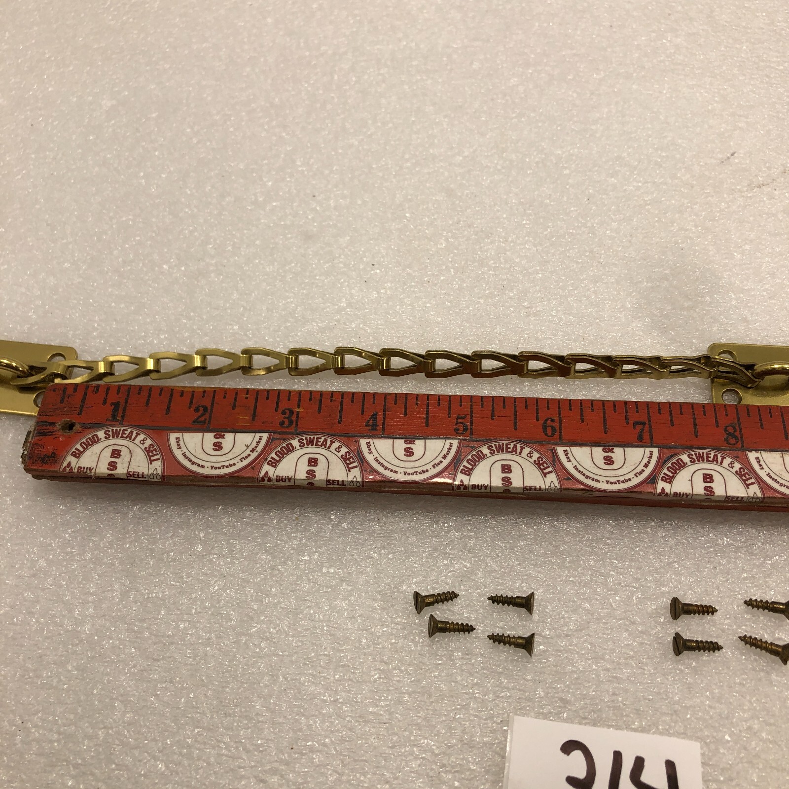 10" ADJUSTABLE steel Chain support transom window brass bracket door stay