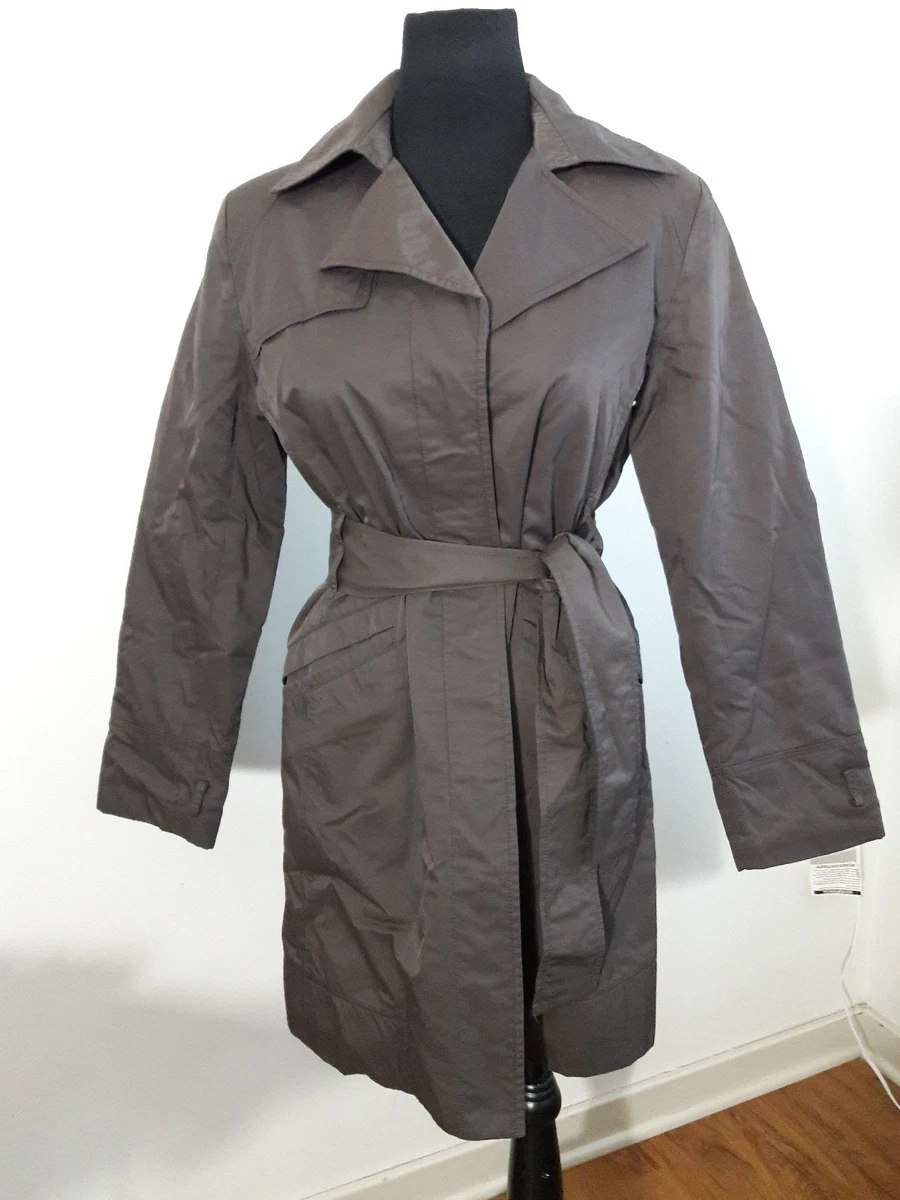 New York and Company Women's Size Small Brown Rain Trench Coat Jacket with  Belt | eBay