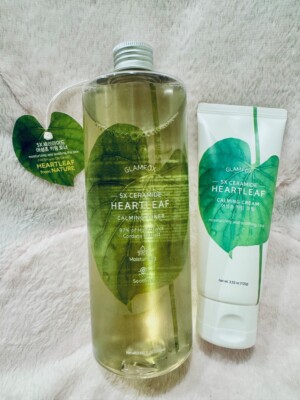 [US Seller] GLAMFOX (K-Beauty) 5X Ceramide - Heartleaf Calming Toner & Cream Set
