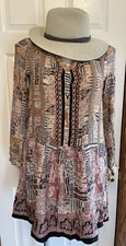 NWT $148 Anthropologie Ismelda Bohemian Boho Longsleeve Tunic Dress Medium M AA7