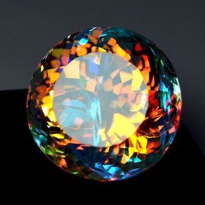 50 Ct+ Natural Mystic Topaz Rainbow Color Round Cut Certified Loose Gemstone