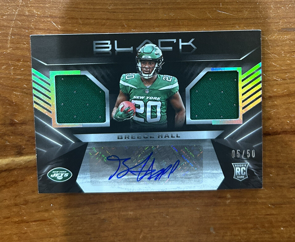 Breece Hall 2022 Black Football RC /50 RPA Auto 🔥🔥 New York Jets