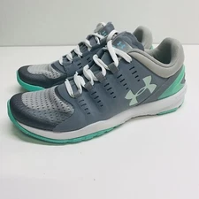 Under Armour Womens Charged Stunner SZ 7.5 1266379-036 Gray RunningShoe Lace Up