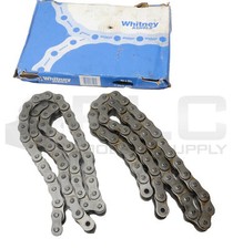 NEW WHITNEY RENOLD 80-1 CONTERED ROLLER CHAIN 2 4' PIECES TOTAL OF 8'