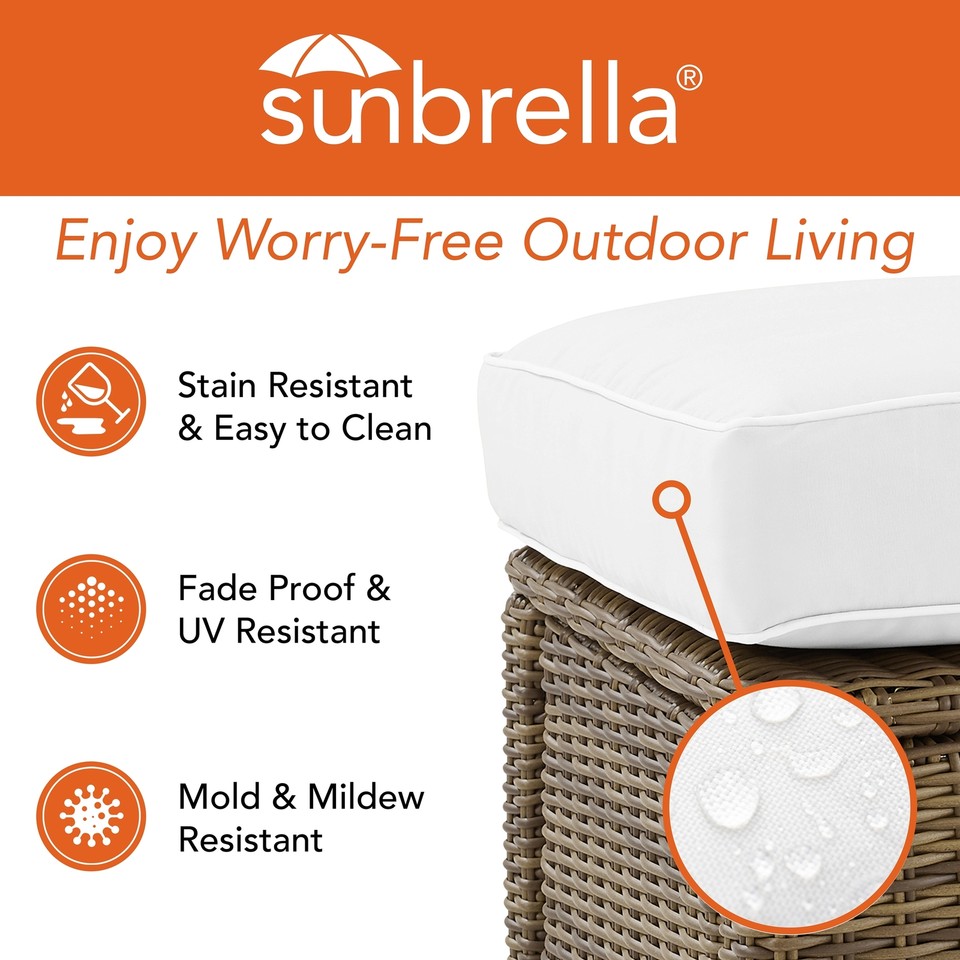 Crosley Bradenton 2Pc Outdoor Armchair Set Sunbrella White eBay