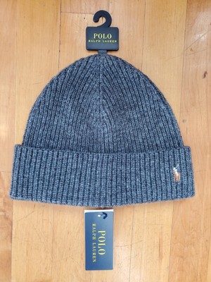 Polo by Ralph Lauren Charcoal Beanie Polo Ralph Lauren Beanie Charcoal Grey Winter Wool Knit Hat  main image 2