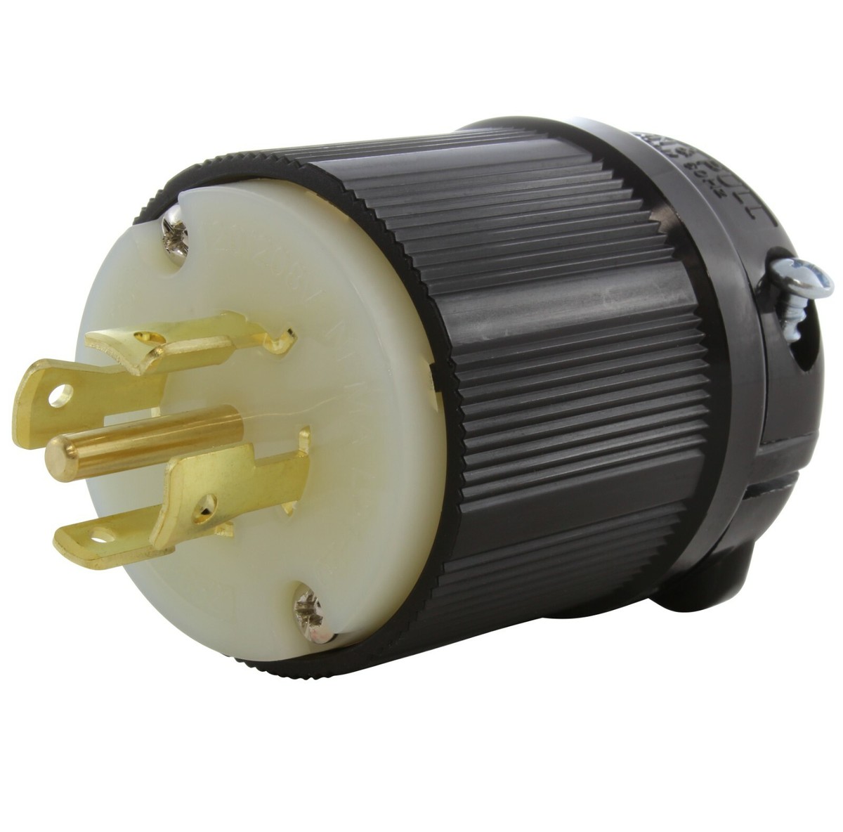 AC WORKS® NEMA L21-20P – 3-Phase 20A, 120/208V Locking Male Plug