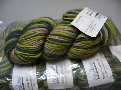 Cascade Jewel Hand Dyed Yarn Color: 9286 Greens 100% Peruvian Wool
