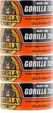 Gorilla Black Duct Tape 1.88"x10 Yards – Heavy Duty (Pack of 4) Free Shipping