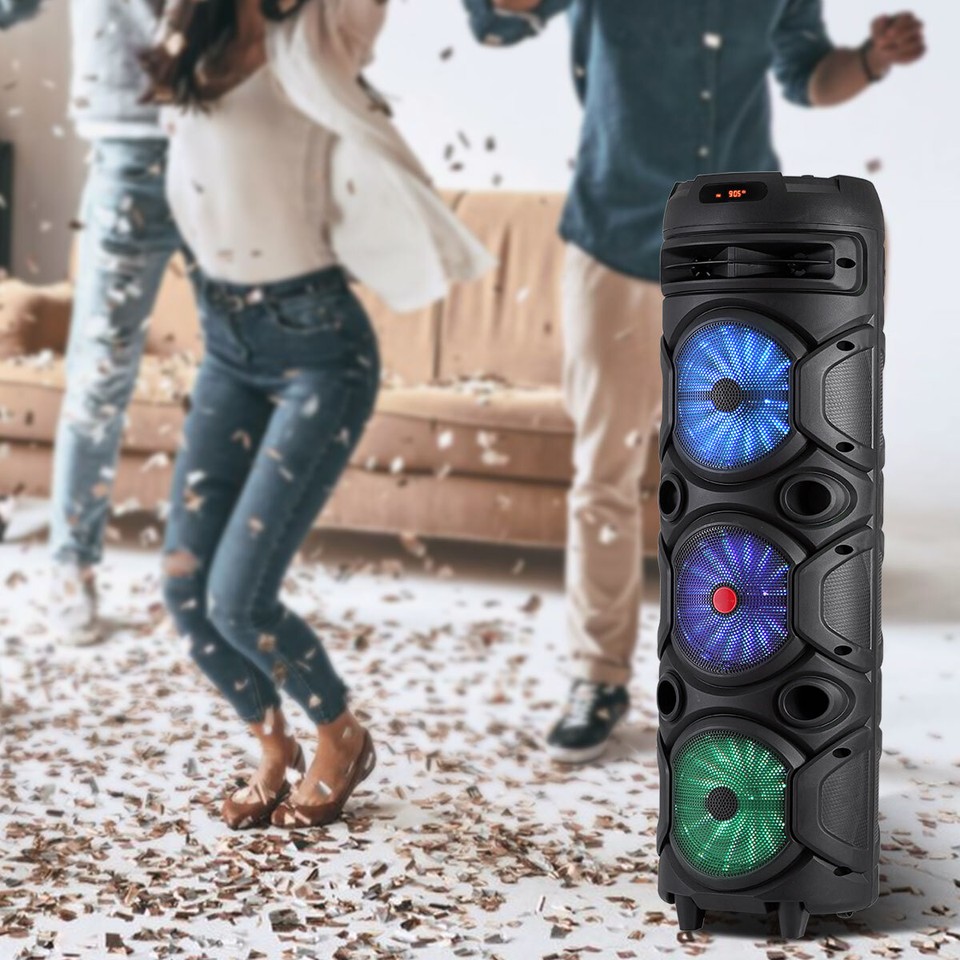Portable Bluetooth Speaker Heavy Dual/Triple Sub woofer Bass Sound ...