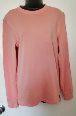 Original Use Men's Pale Ruby(Peach) Fleece Crew Neck Sweatshirt XS