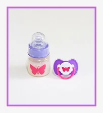 Butterfly Reborn/Silicone Formula Bottle & Matching Pacifier Set! 