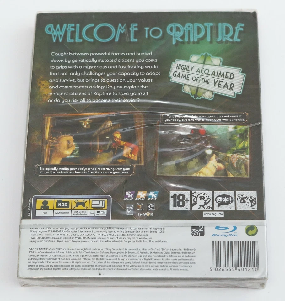 Bioshock - Sony Playstation 3 PS3 European Euro PAL Release - New & Sealed - Image 2 of 4