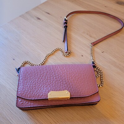 Burberry Pink Madison Leder Geldbörse an der Kette
