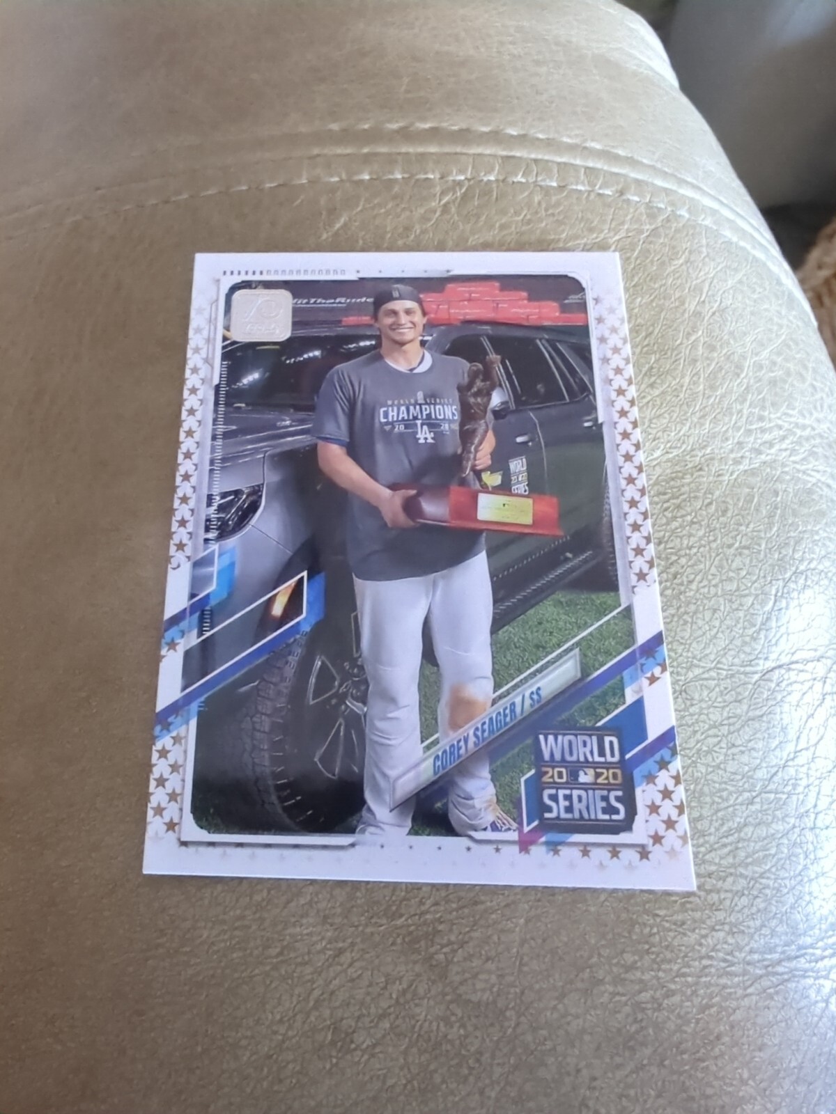 2021 Topps Factory Set Gold Star Corey Seager Los Angeles Dodgers #198