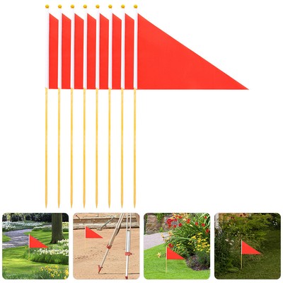  8 Pcs Fähnchen Markierung Outdoor Fahnenstange Rasenmarkierungsfahnen
