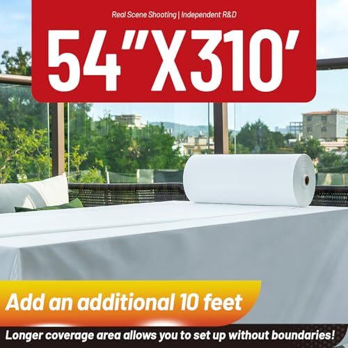 Plastic Table Cloth, 310 Ft X 54 in Disposable Tablecloth White White-310ft - Picture 3 of 7