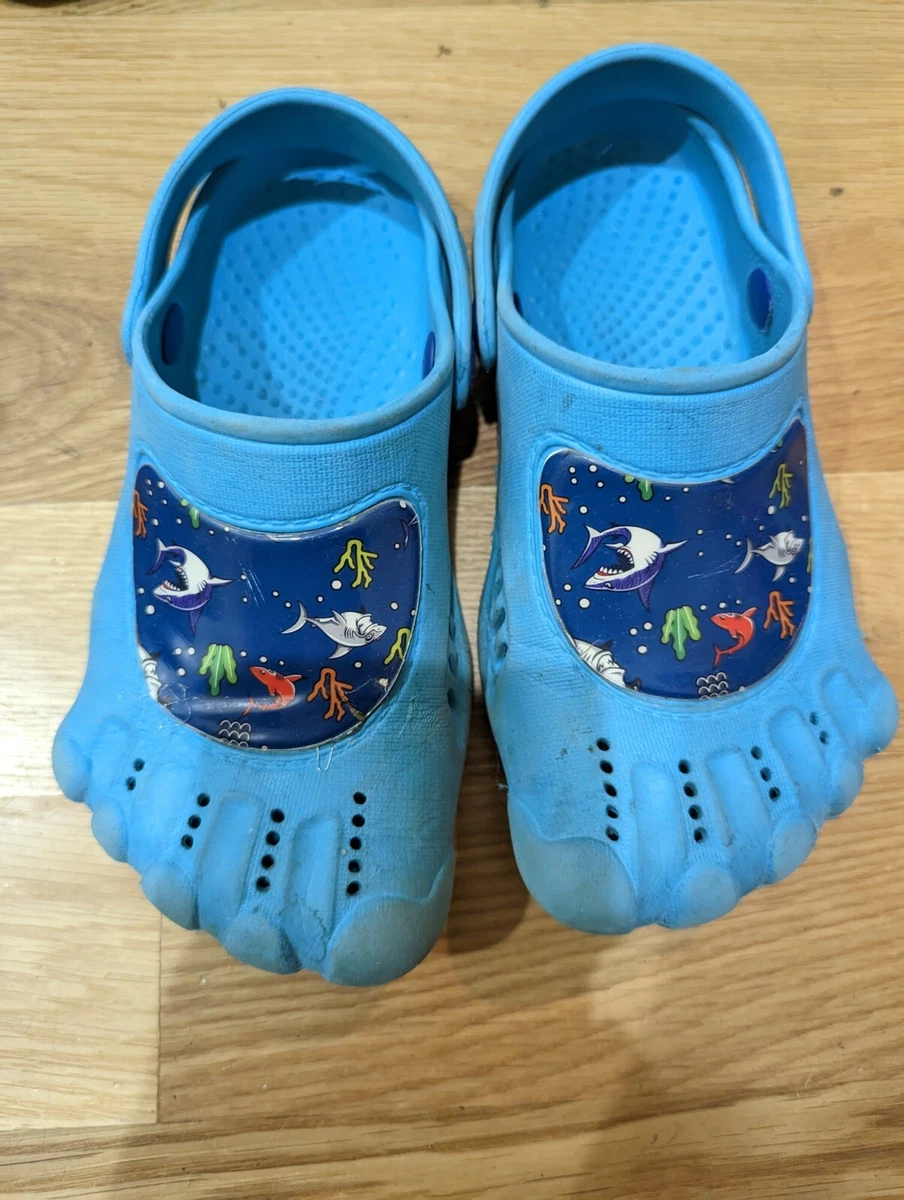 Not Crocs Clogs blue five fingers Sandal Slip On Toddler boy Size 13 j1