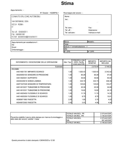 Scarico Marmitta ORIGINALE Smart 451 Diesel CDI 800 EURO 5 FAP Sonde A4514901781 - Foto 8 di 8