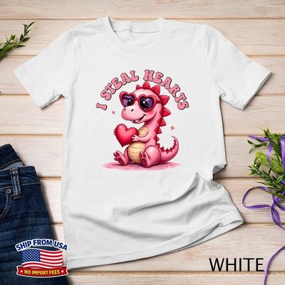 Love at First Sight A Dinosaur's Valentine Funny Unisex T-Shirt