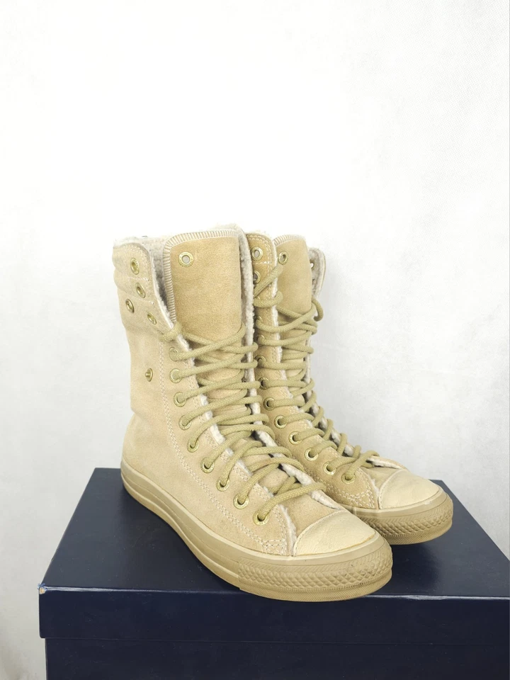 Converse Chucks Sneaker Gefüttert Leder Stiefel Winter Boots Winterstiefel  - Bild 3 von 4