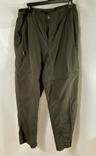 Vintage 00s Columbia Women's GRT Olive Green Packable Nylon Hiking Pants Sz XL