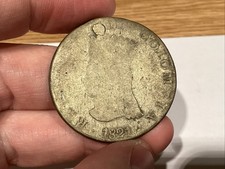 Colombia 1821 Crown 8 Reales Holed And Plugged Low Grade Rare type