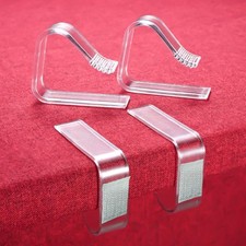 12 Pcs Table Skirt Clips, Clear Table Cloth Holder, Windproof Tablecloth Clip...