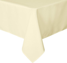Square Tablecloth, 60 x 60 Inch Table Cloth, Beige Stain and Wrinkle Resistant