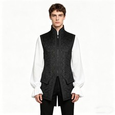 Men's Waistcoat Pirate Vest Halloween Vest Gothic Steampunk Victorian Vest