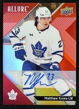 2024-25 Upper Deck Allure #87 Matthew Knies Auto Red Rainbow