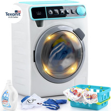 Kids Toy Washing Machine, Realistic Pretend Appliance for Girls, Interactive To