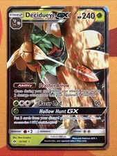 Pokemon Card - Decidueye GX - Ultra Rare (12/149) Sun & Moon Base Set *LP/MP*