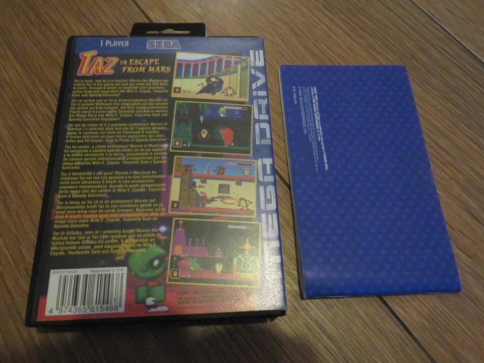 Sega Mega Drive PAL Taz in Escape From Mars Complete with Manual - Image 3 of 4